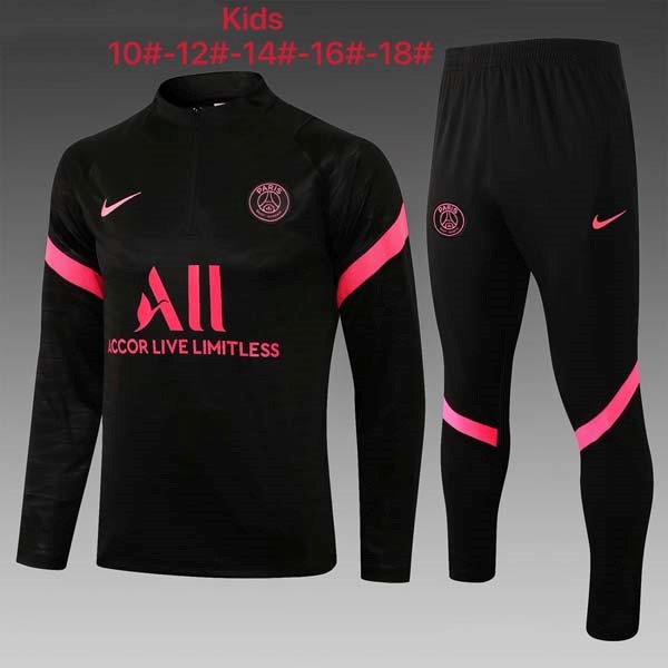 Kinder Trainingsanzug Paris Saint Germain 2022 Schwarz Pink